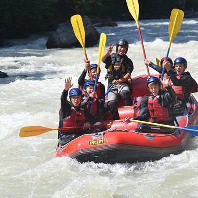 Engadin Switzerland Family Rafting on The Inn