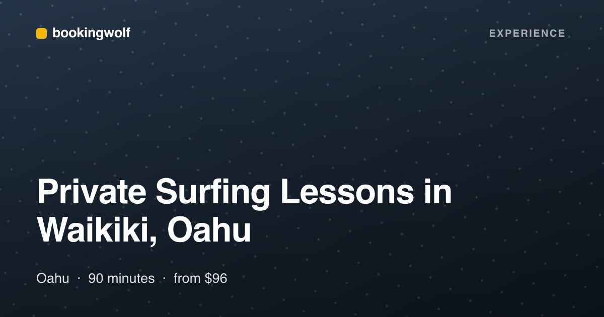 Private Surfing Lessons in Waikiki, Oahu