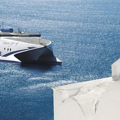 VIP Ferry Ticket from Piraeus Port To Mykonos & Private Transfer included