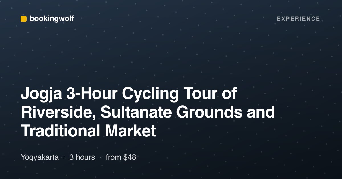 Jogja 3-Hour Cycling Tour of Riverside, Sultanate Grounds and Traditional Market