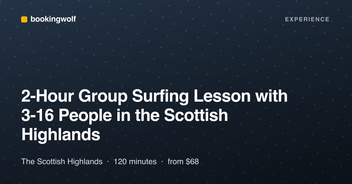 2-Hour Group Surfing Lesson with 3-16 People in the Scottish Highlands