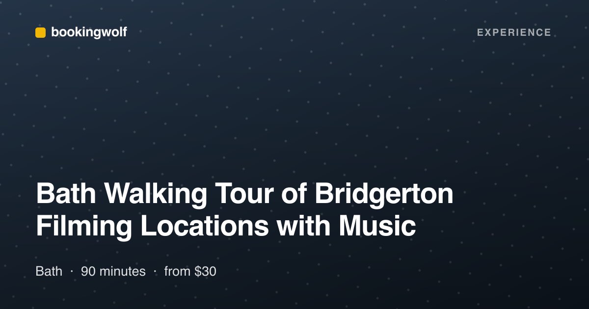 Bath Walking Tour of Bridgerton Filming Locations with Music