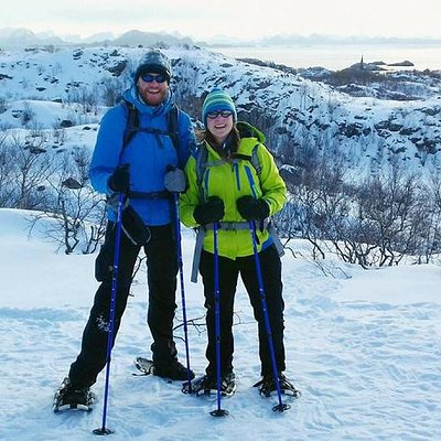 Snowshoes hike in Lofoten
