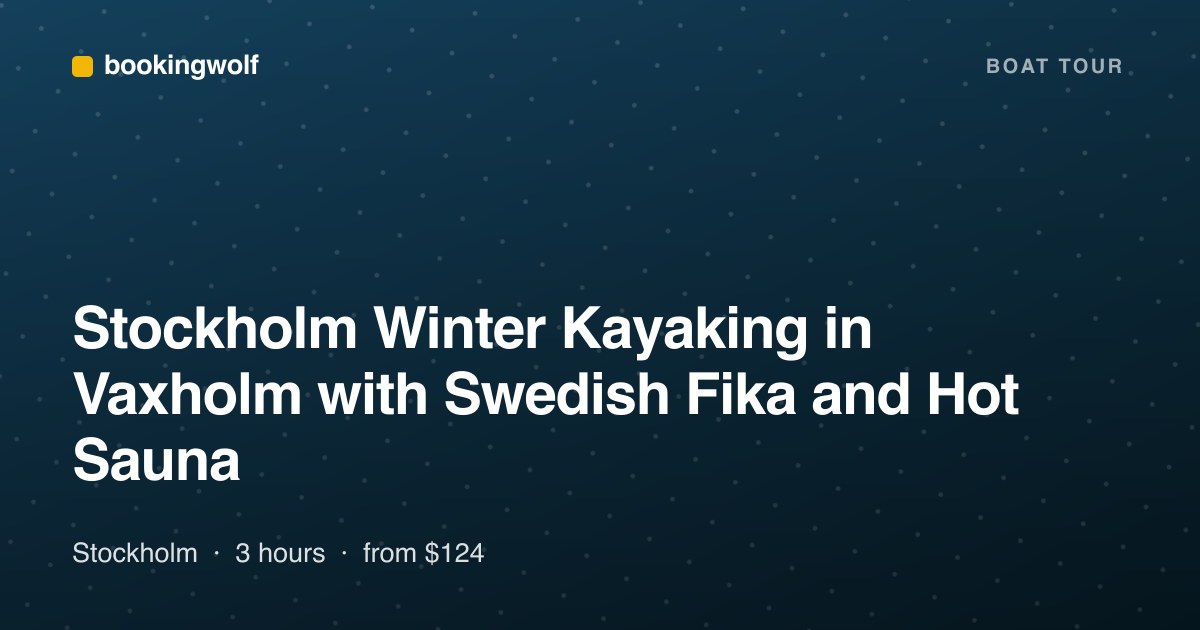 Stockholm Winter Kayaking in Vaxholm with Swedish Fika and Hot Sauna