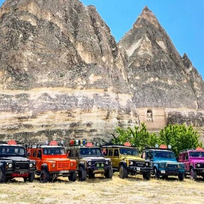 Jeep Safari Tour with Hot Air Balloon View at Cappadocia
