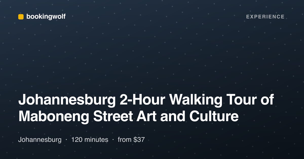 Johannesburg 2-Hour Walking Tour of Maboneng Street Art and Culture