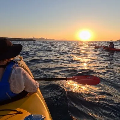 Romantic Sunset Kayaking Tour in Papafragas Cave, Milos