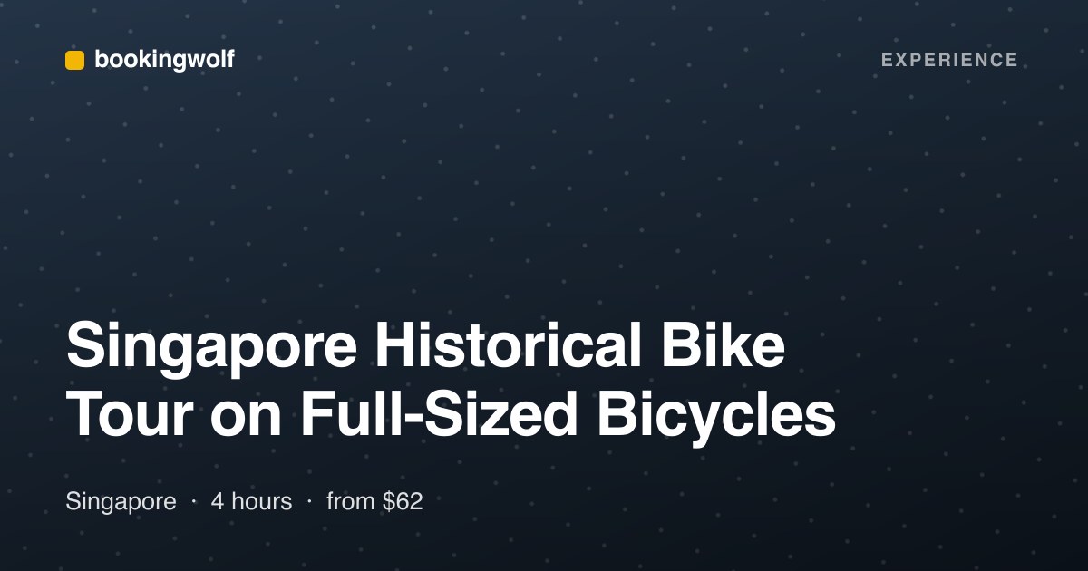 Singapore Historical Bike Tour on Full-Sized Bicycles