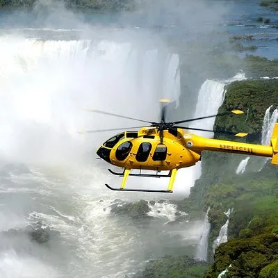 Helicopter flight over Iguazu Falls