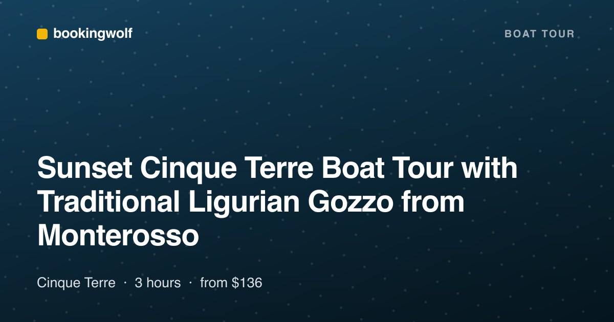 Sunset Cinque Terre Boat Tour with Traditional Ligurian Gozzo from Monterosso