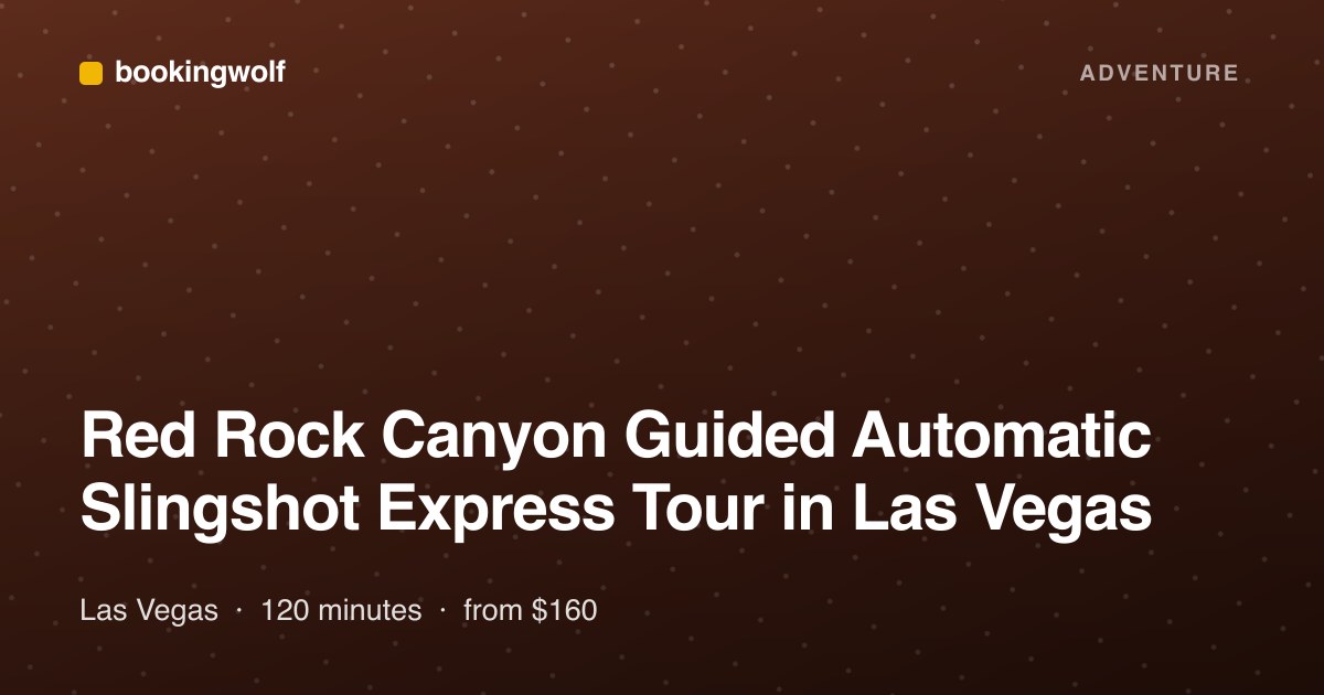 Red Rock Canyon Guided Automatic Slingshot Express Tour in Las Vegas
