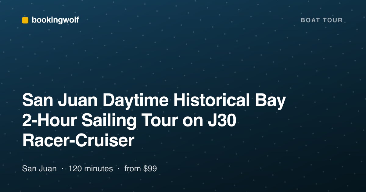 San Juan Daytime Historical Bay 2-Hour Sailing Tour on J30 Racer-Cruiser