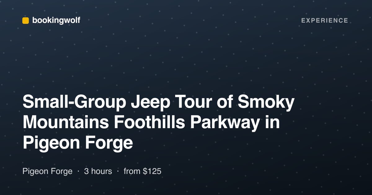 Small-Group Jeep Tour of Smoky Mountains Foothills Parkway in Pigeon Forge