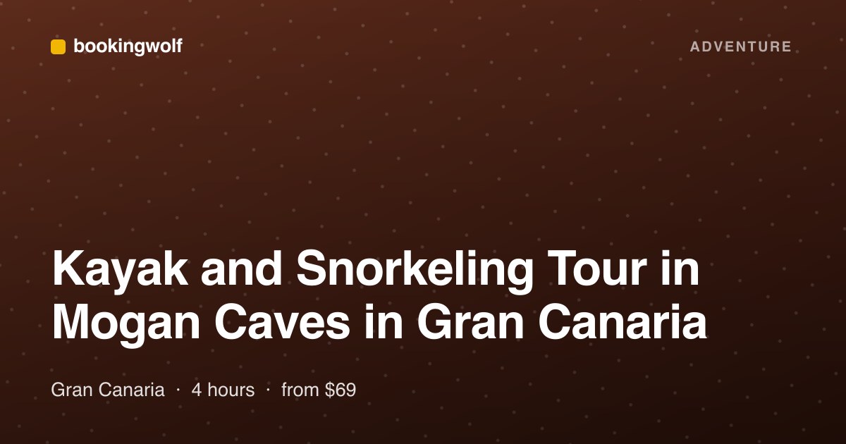 Kayak and Snorkeling Tour in Mogan Caves in Gran Canaria