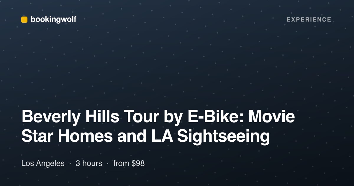 Beverly Hills Tour by E-Bike: Movie Star Homes and LA Sightseeing
