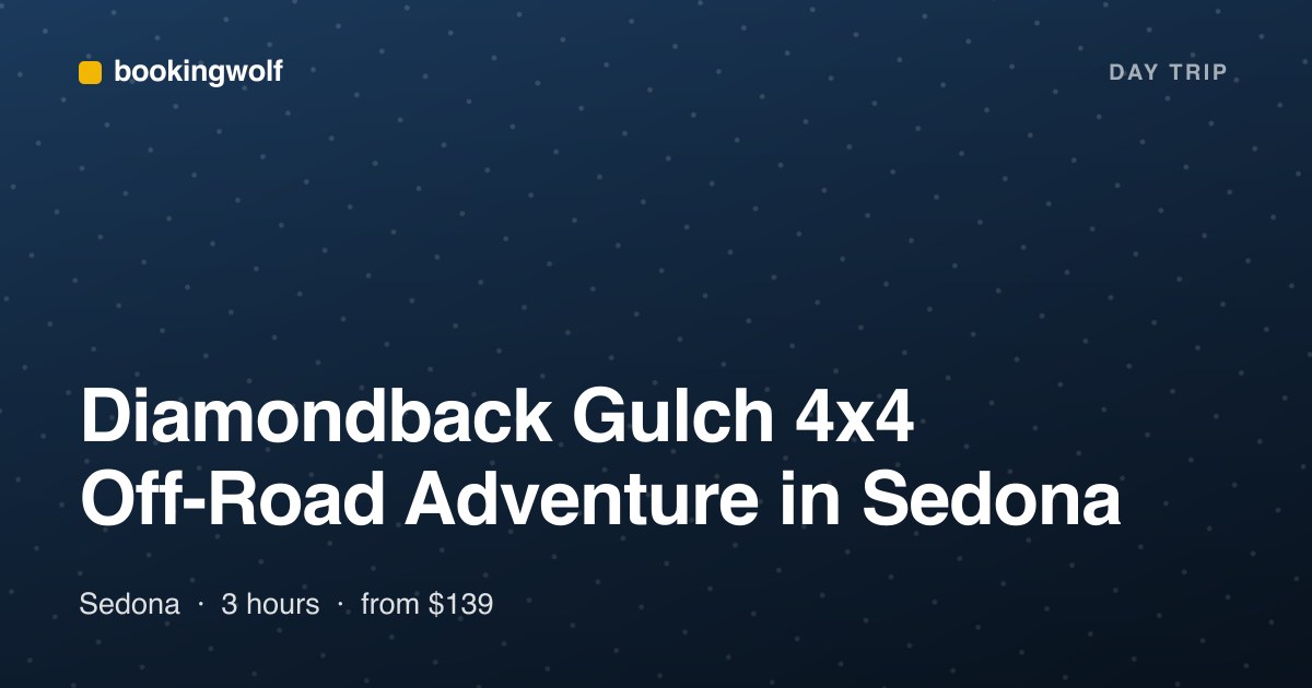 Diamondback Gulch 4x4 Off-Road Adventure in Sedona