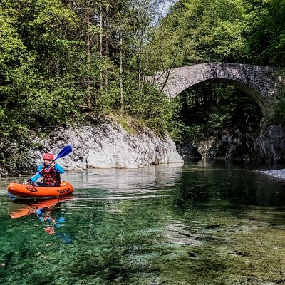 PACK-RAFT trip down the rapids of Soča river