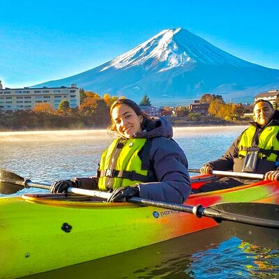 Early Morning Kayaking With Views of Mt Fuji at Lake Kawaguchiko