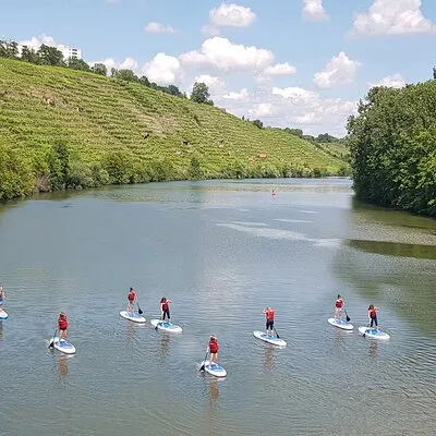 SUP BASIC COURSE Stuttgart Neckar Stand Up Paddling / Paddling Adventure Jones Tours