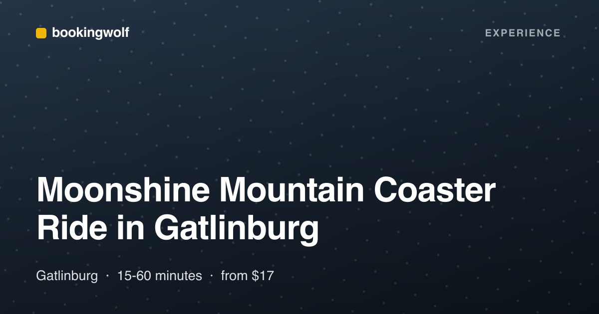 Moonshine Mountain Coaster Ride in Gatlinburg
