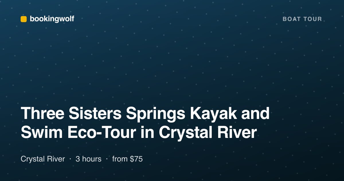 Three Sisters Springs Kayak and Swim Eco-Tour in Crystal River