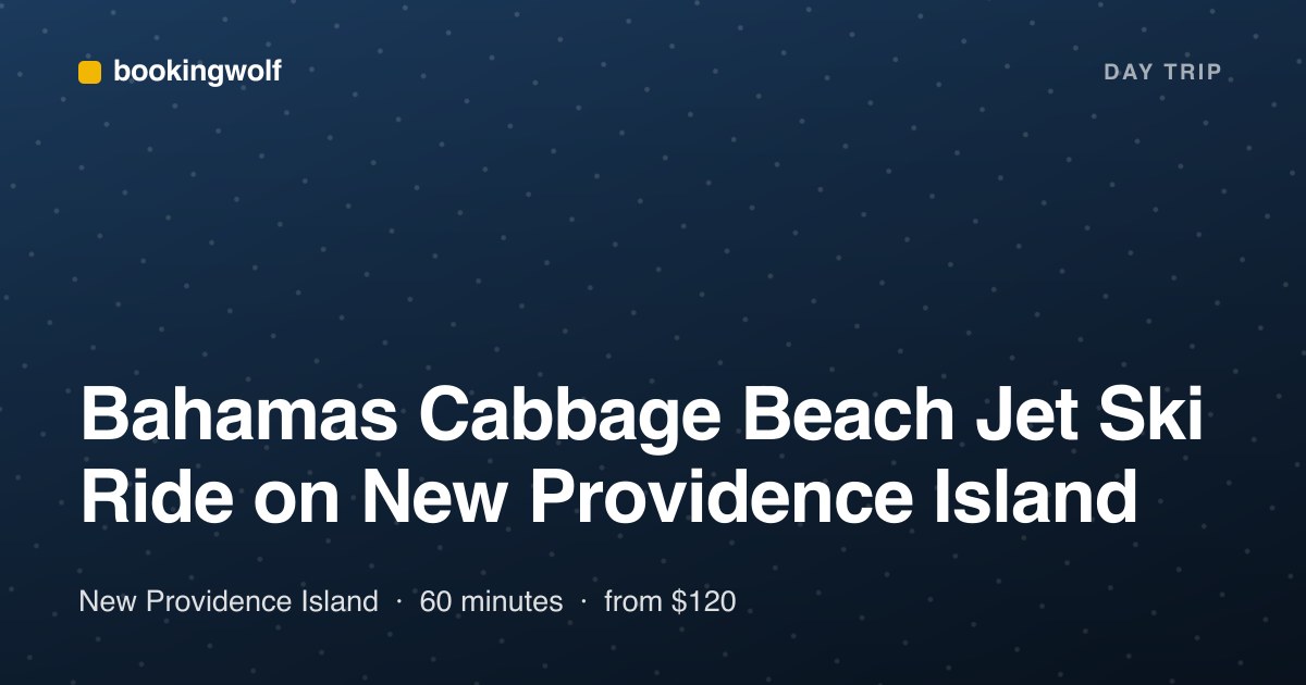 Bahamas Cabbage Beach Jet Ski Ride on New Providence Island