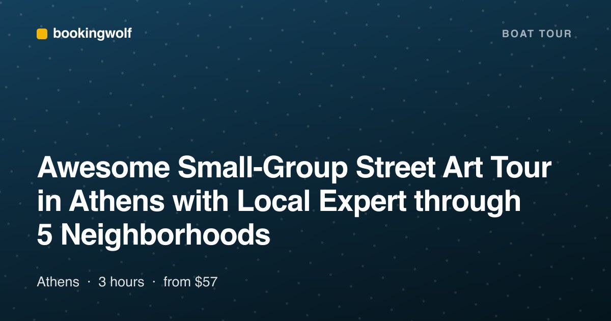 Awesome Small-Group Street Art Tour in Athens with Local Expert through 5 Neighborhoods