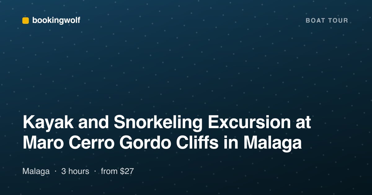 Kayak and Snorkeling Excursion at Maro Cerro Gordo Cliffs in Malaga