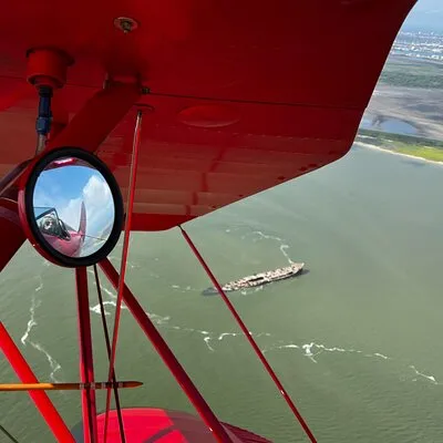 Bolivar Lighthouse Tour, Open Cockpit Biplane Ride