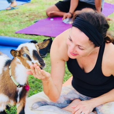 Goat Yoga with Miniature Goats In Maui