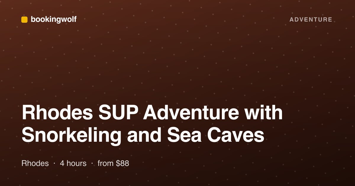 Rhodes SUP Adventure with Snorkeling and Sea Caves