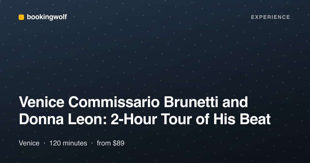 Venice Commissario Brunetti and Donna Leon: 2-Hour Tour of His Beat