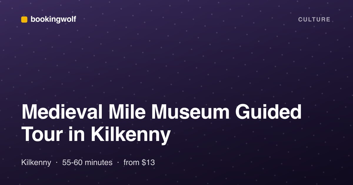 Medieval Mile Museum Guided Tour in Kilkenny
