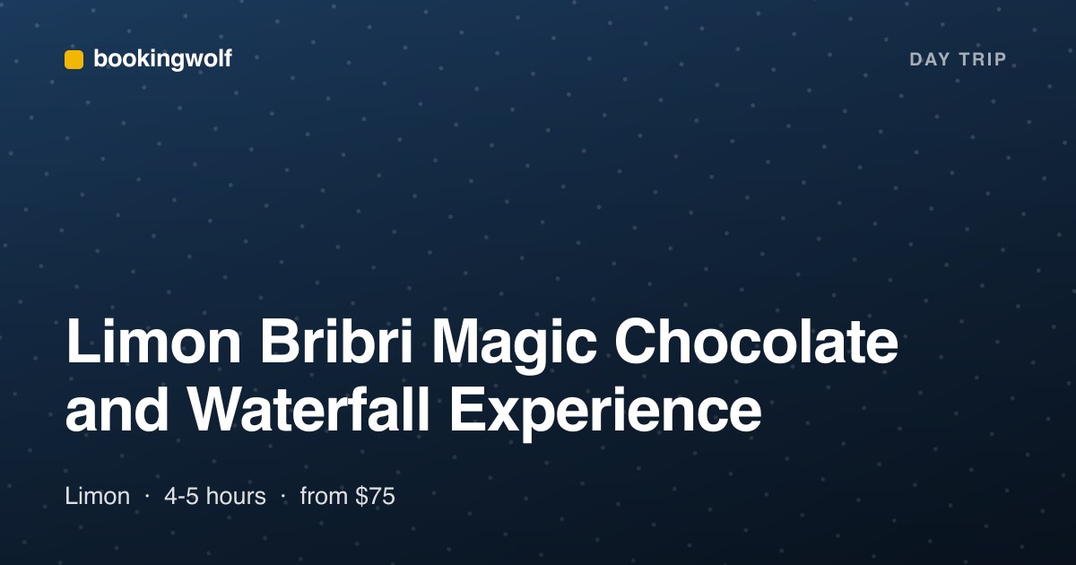 Limon Bribri Magic Chocolate and Waterfall Experience