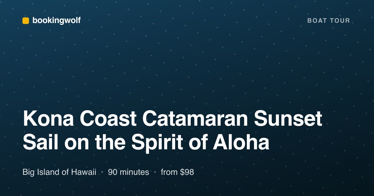 Kona Coast Catamaran Sunset Sail on the Spirit of Aloha