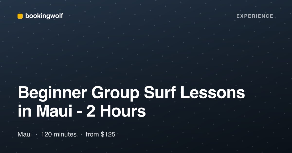 Beginner Group Surf Lessons in Maui - 2 Hours