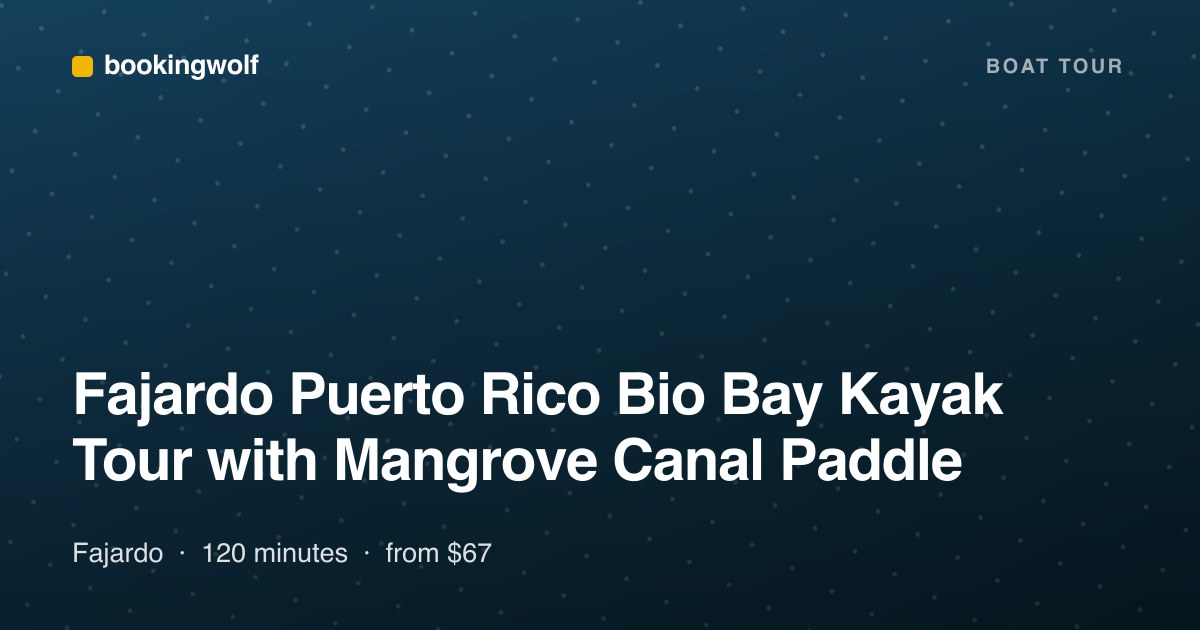 Fajardo Puerto Rico Bio Bay Kayak Tour with Mangrove Canal Paddle