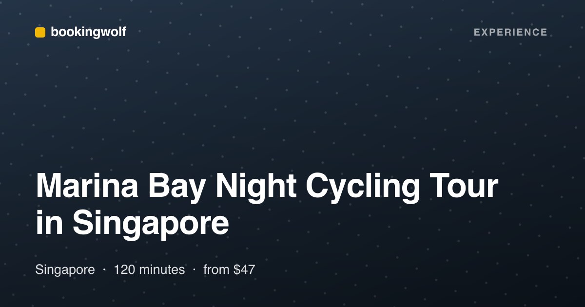 Marina Bay Night Cycling Tour in Singapore