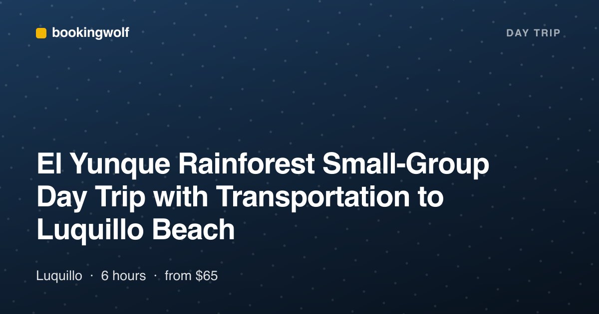 El Yunque Rainforest Small-Group Day Trip with Transportation to Luquillo Beach