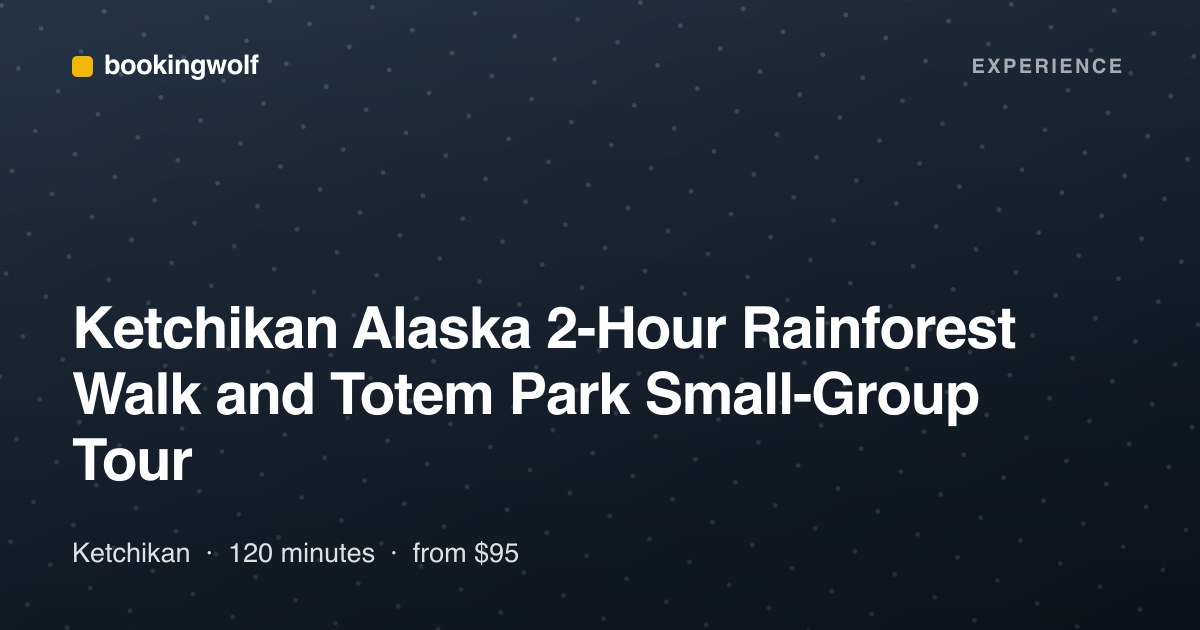 Ketchikan Alaska 2-Hour Rainforest Walk and Totem Park Small-Group Tour