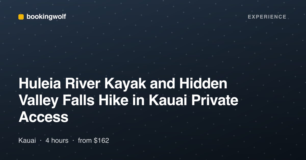 Huleia River Kayak and Hidden Valley Falls Hike in Kauai Private Access