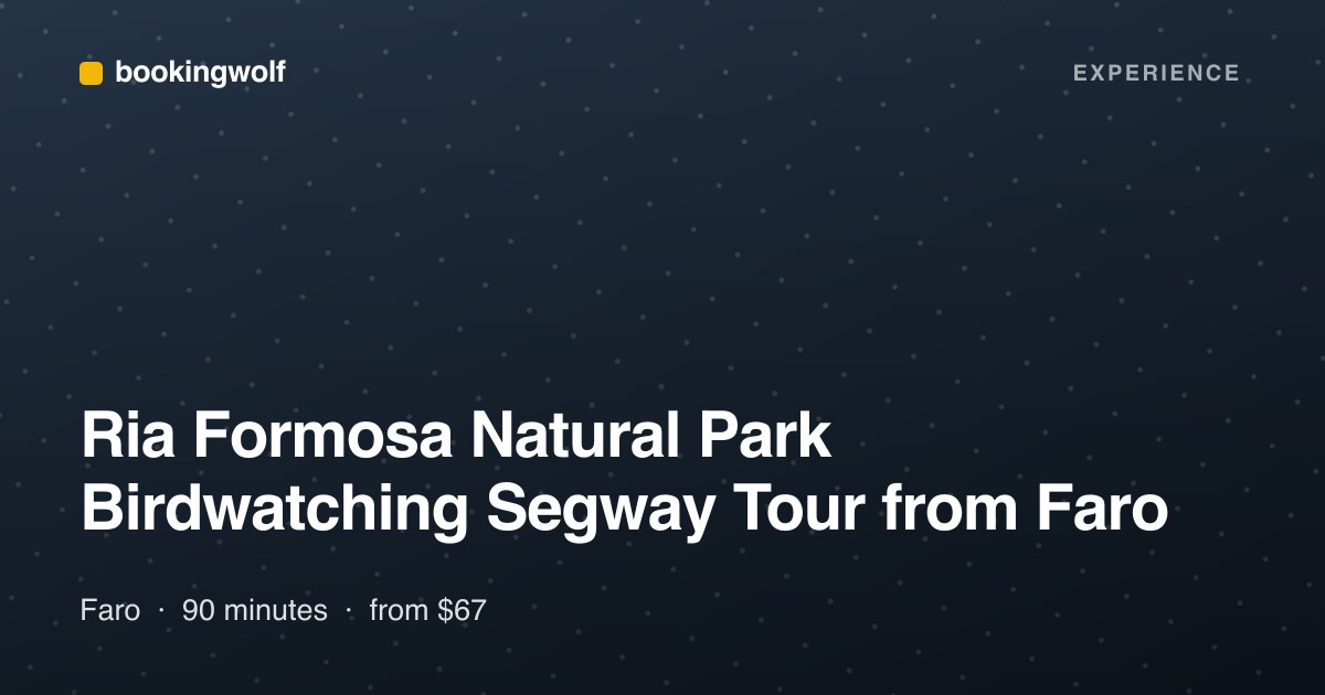 Ria Formosa Natural Park Birdwatching Segway Tour from Faro