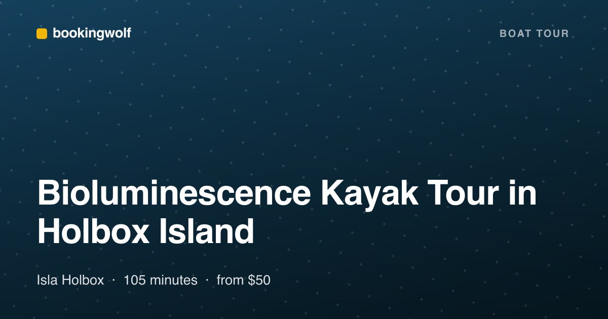 Bioluminescence Kayak Tour in Holbox Island