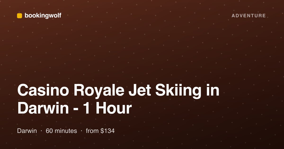 Casino Royale Jet Skiing in Darwin - 1 Hour