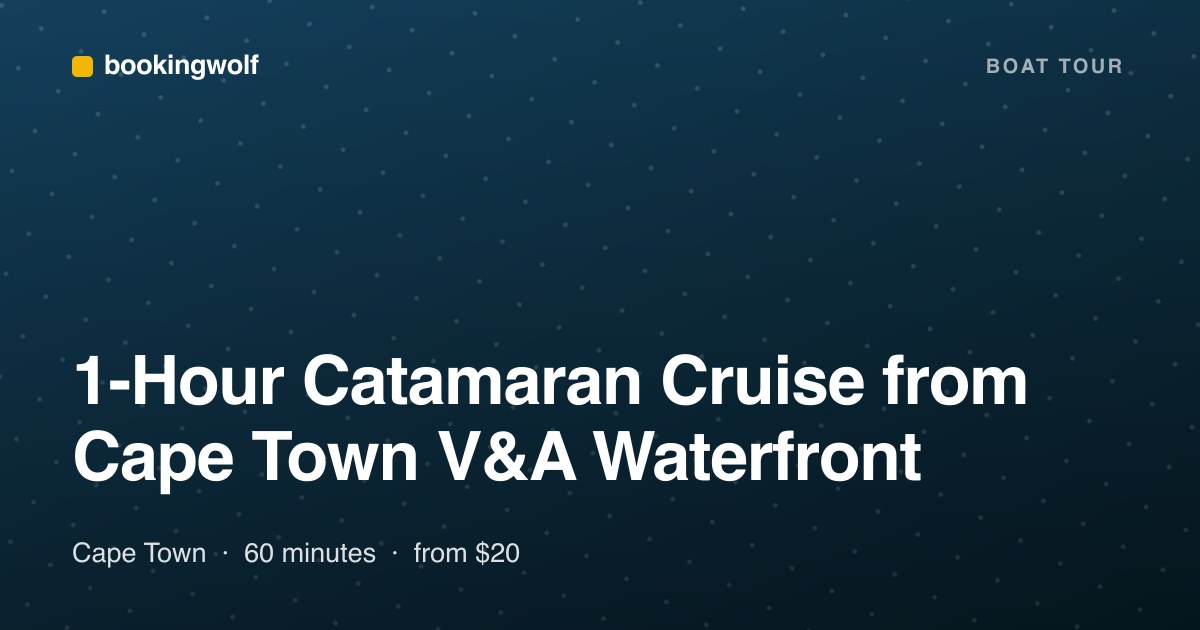 1-Hour Catamaran Cruise from Cape Town V&A Waterfront