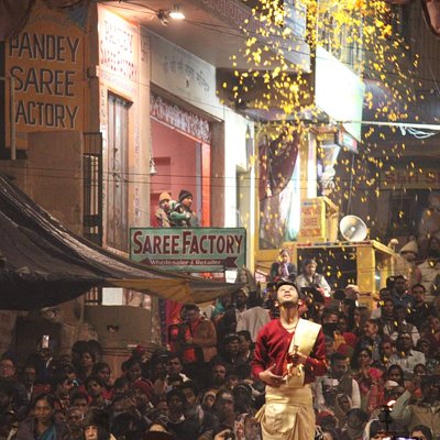 Evening Arti Ceremony - The light performance on the Bank of Ganges in Varanasi