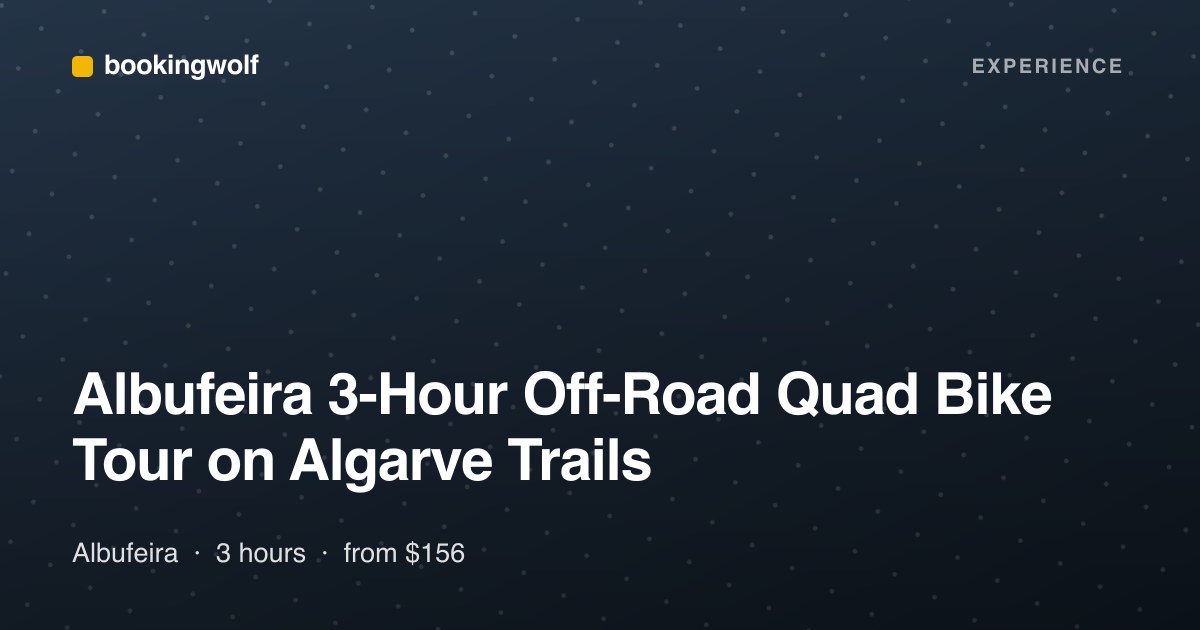 Albufeira 3-Hour Off-Road Quad Bike Tour on Algarve Trails