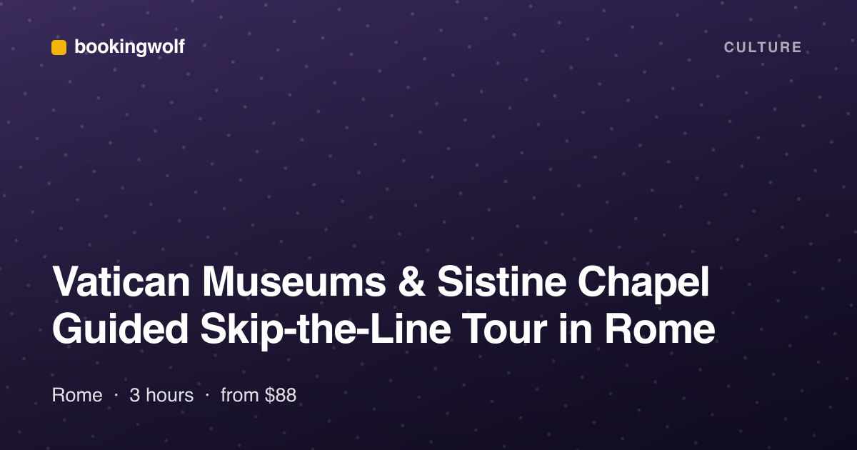 Vatican Museums & Sistine Chapel Guided Skip-the-Line Tour in Rome