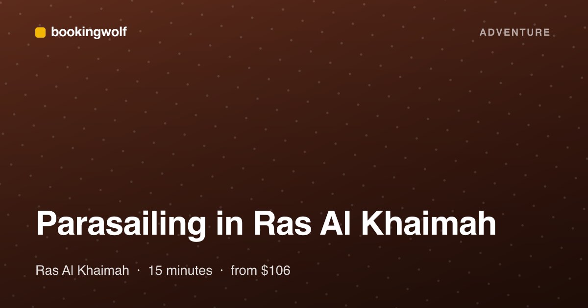 Parasailing in Ras Al Khaimah