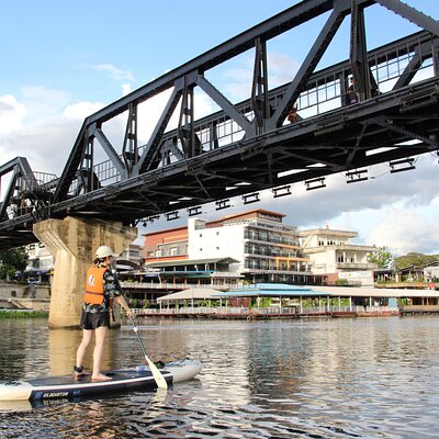 SUP and Kayaking at the Bridge on the River Kwai , Kanchanaburi
